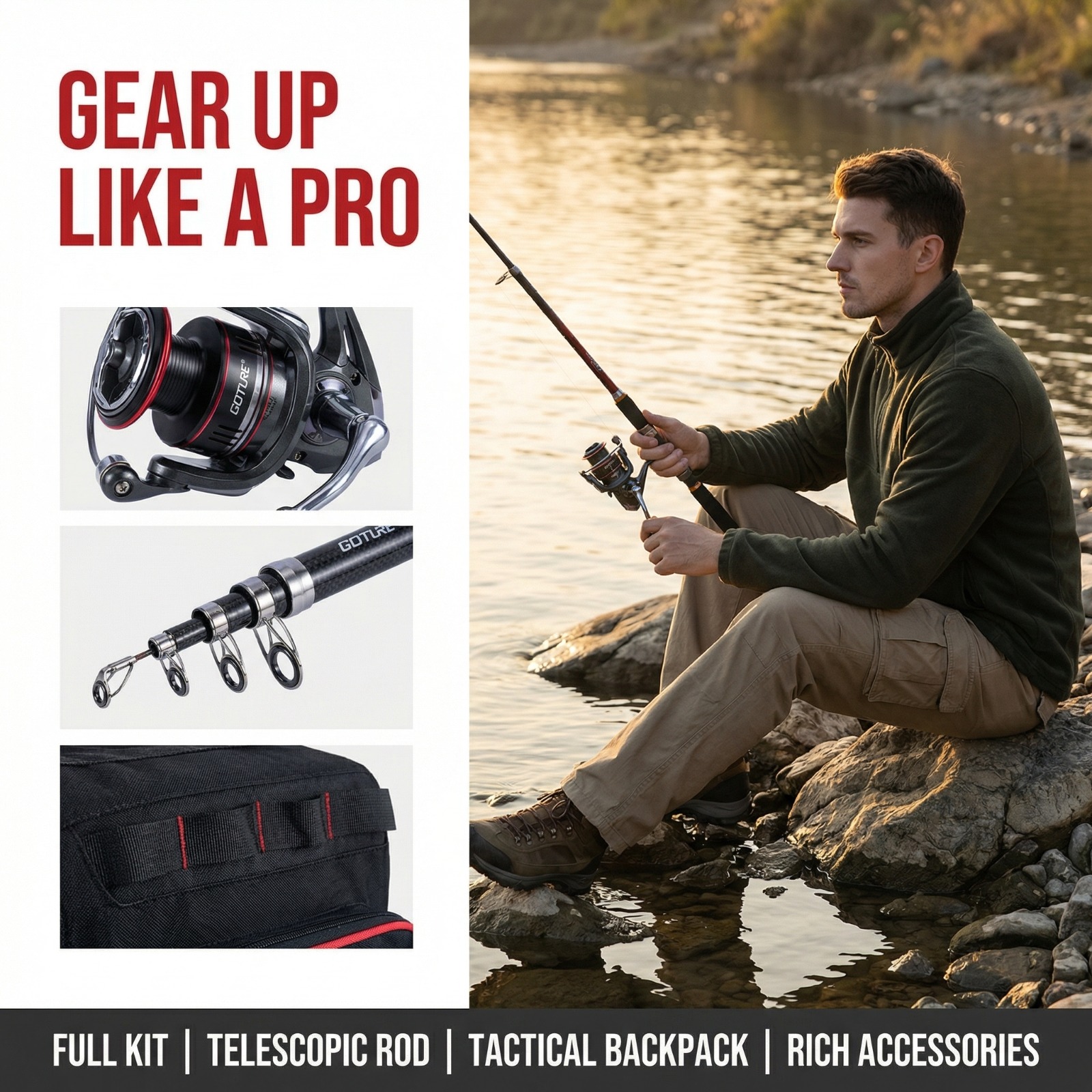 Reel Bag - Goture Complete Fishing Rod Reel Combo