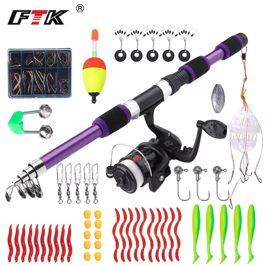 Spinning Reel - FTK 1.8M Portable Spinning Fishing Rod