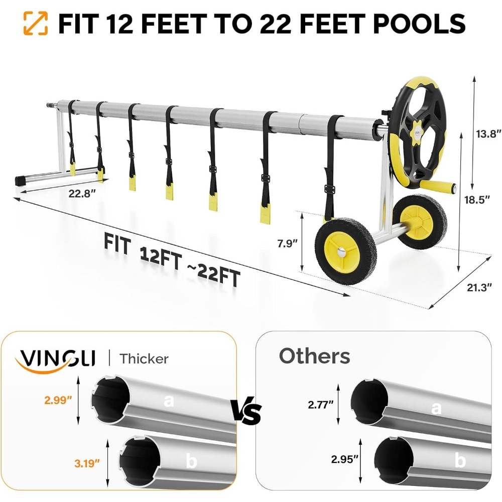 VINGLI 21FT Upgrade Aluminum S - مراجعة Reel Cover وسعره