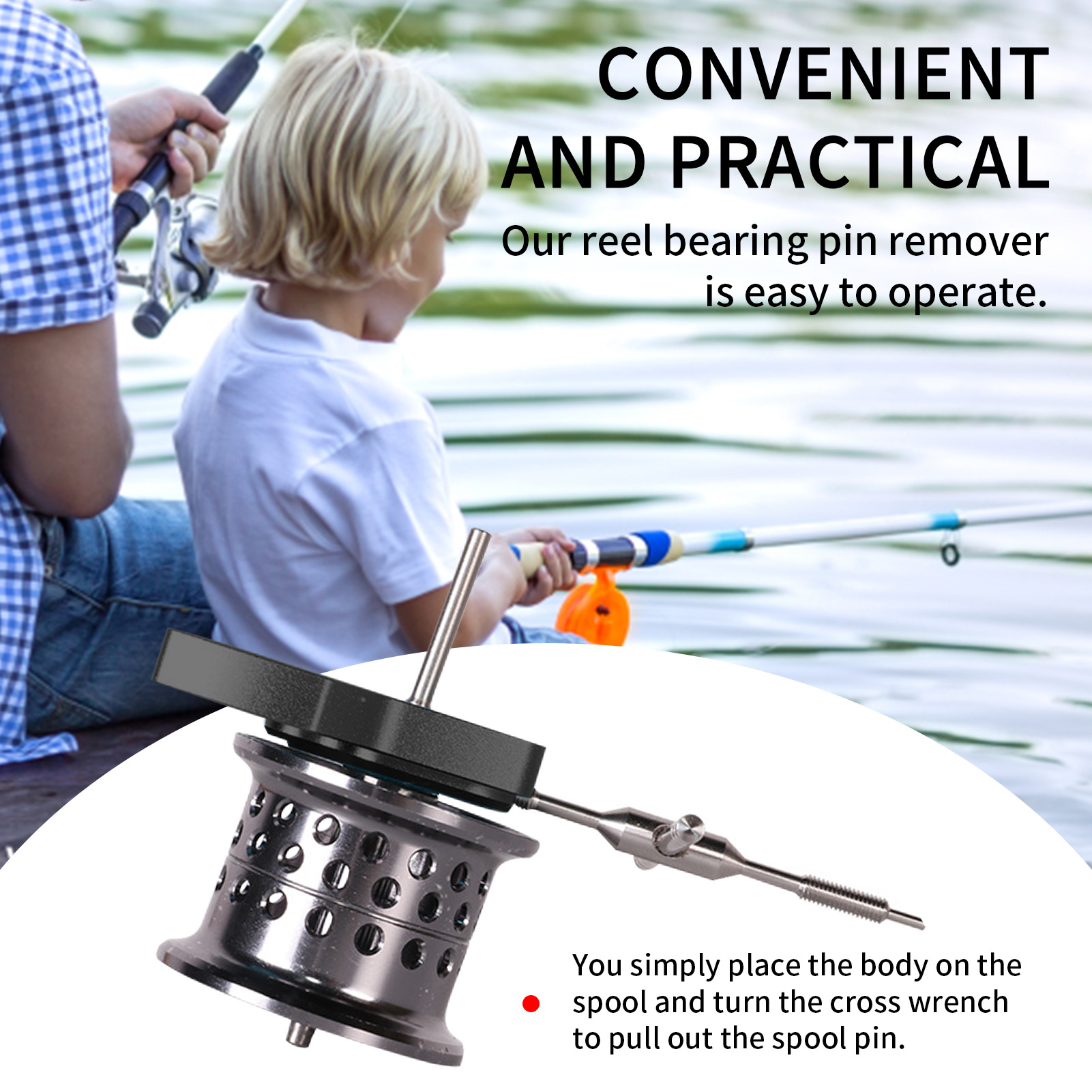 Spool Bearing Pin Remover Fish - مراجعة Reel Repair Kit وسعره