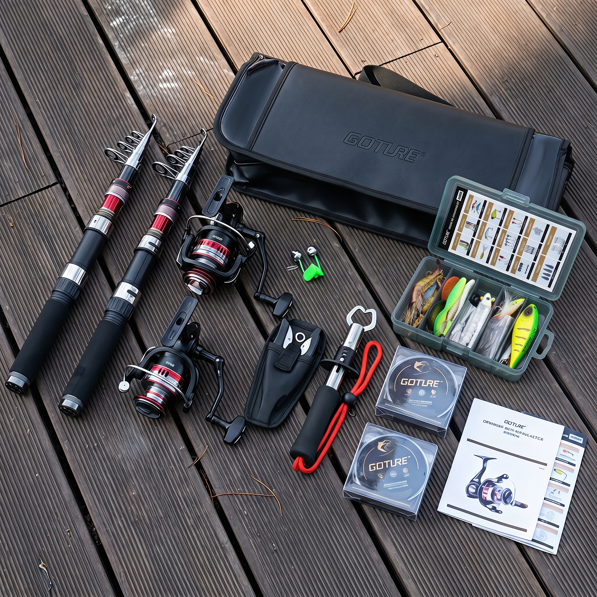 Goture Telescopic Fishing Rod  - مراجعة Reel Bag وسعره