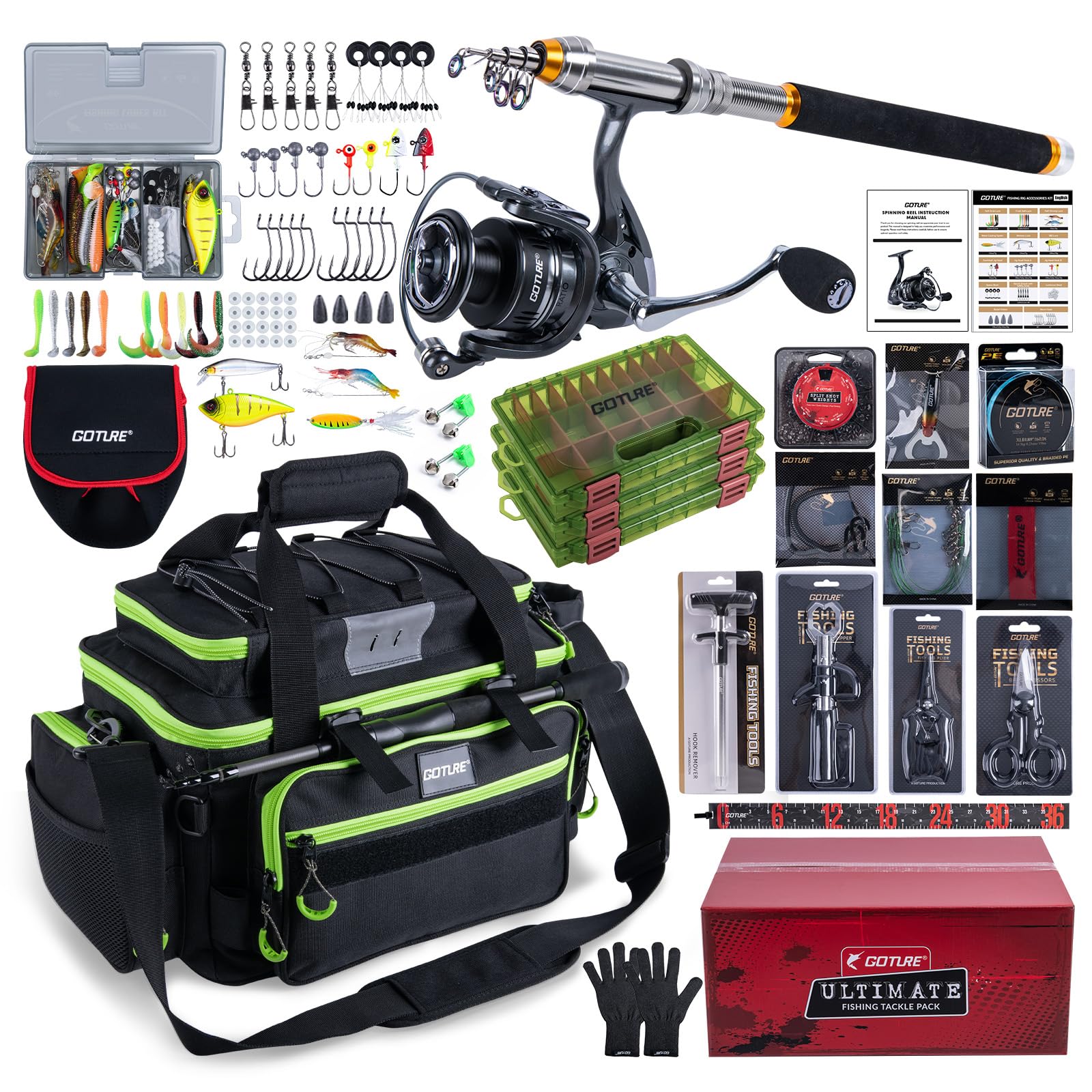 Goture Portable Travel Fishing - مراجعة Reel Bag وسعره