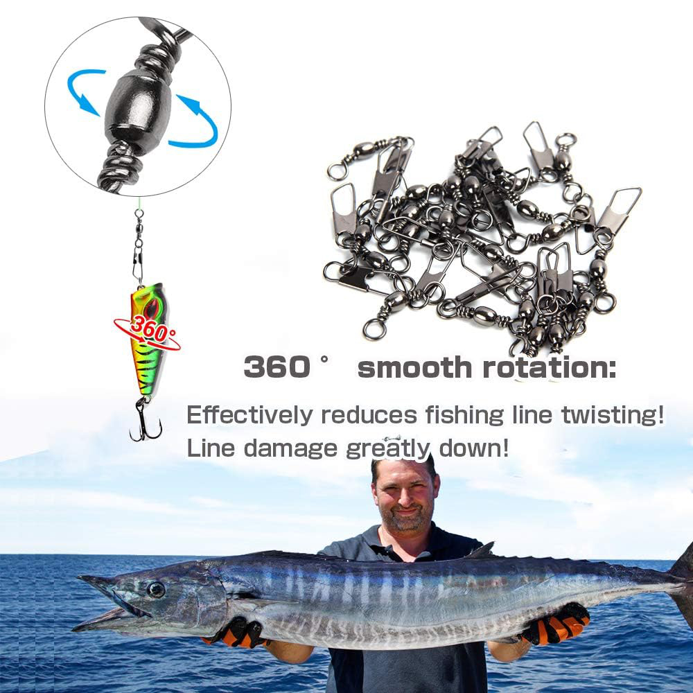 50Pcs Stainless Steel Snap Swi - مراجعة Baitcasting Reel وسعره
