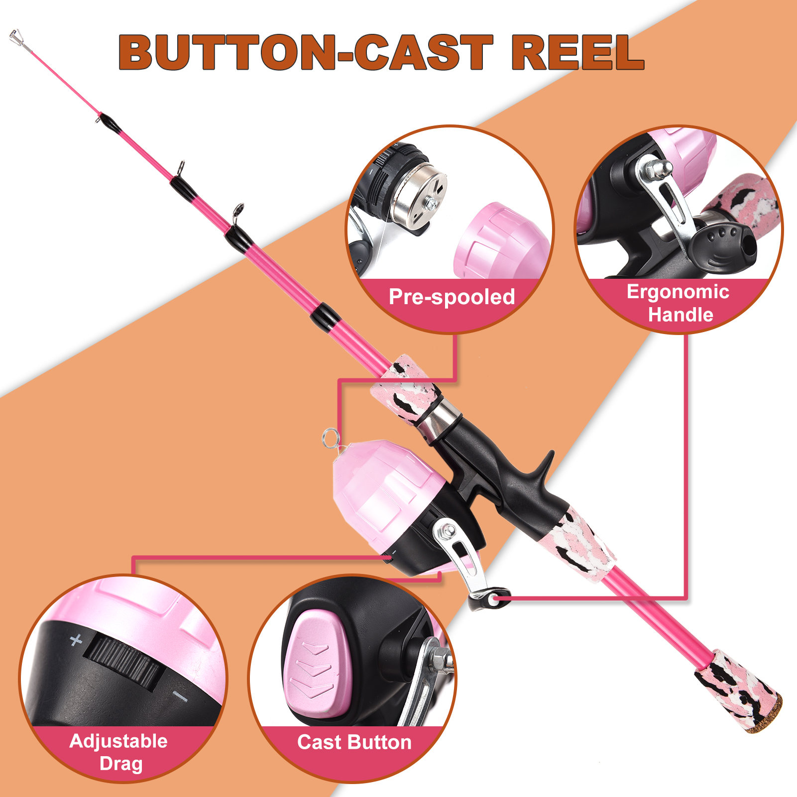 Kids Fishing Rod and Reel Comb - مراجعة Spincast Reel وسعره