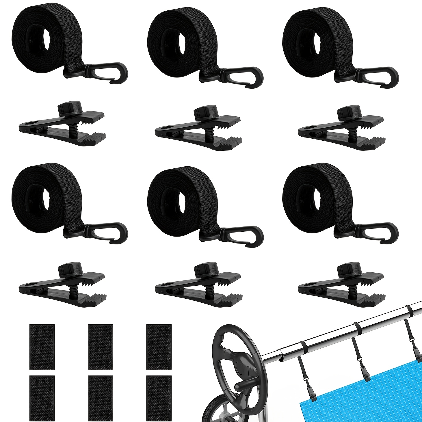 18 Pcs Solar Cover Reel Instal - مراجعة Reel Cover وسعره
