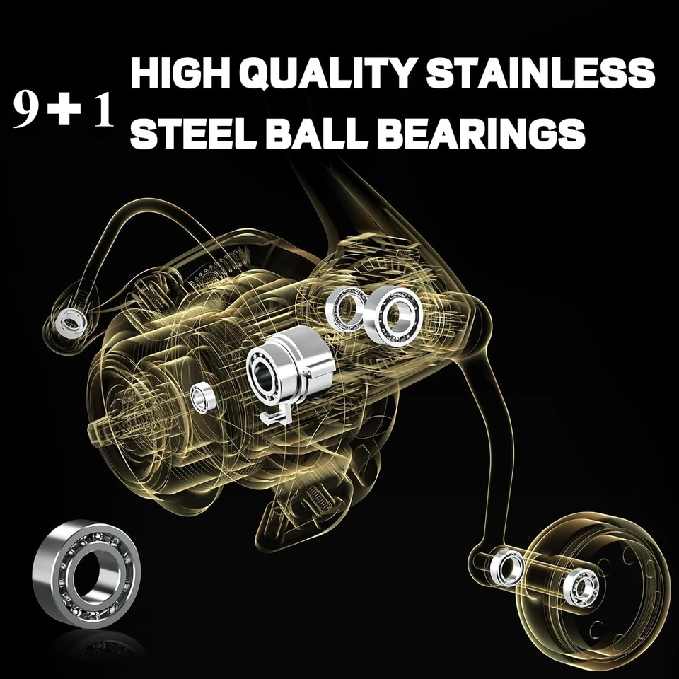 Spinning Reel, 9+1 BB Incredib - مراجعة Spinning Reel وسعره