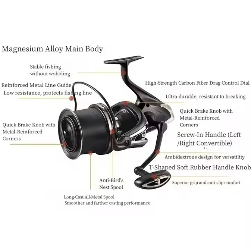 Fishing Reel Carp New  Body 12 - مراجعة Reel Spare Spool وسعره