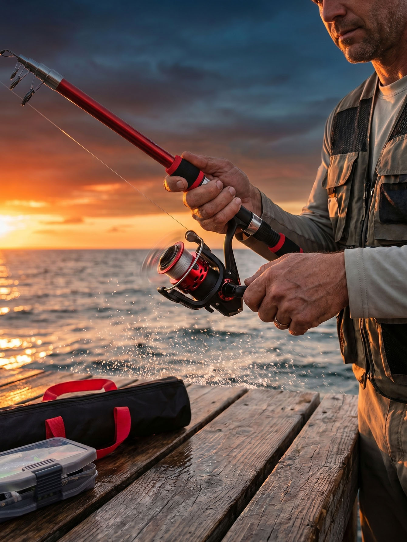 Fishing Rod Reel Combos Collap - مراجعة Spincast Reel وسعره