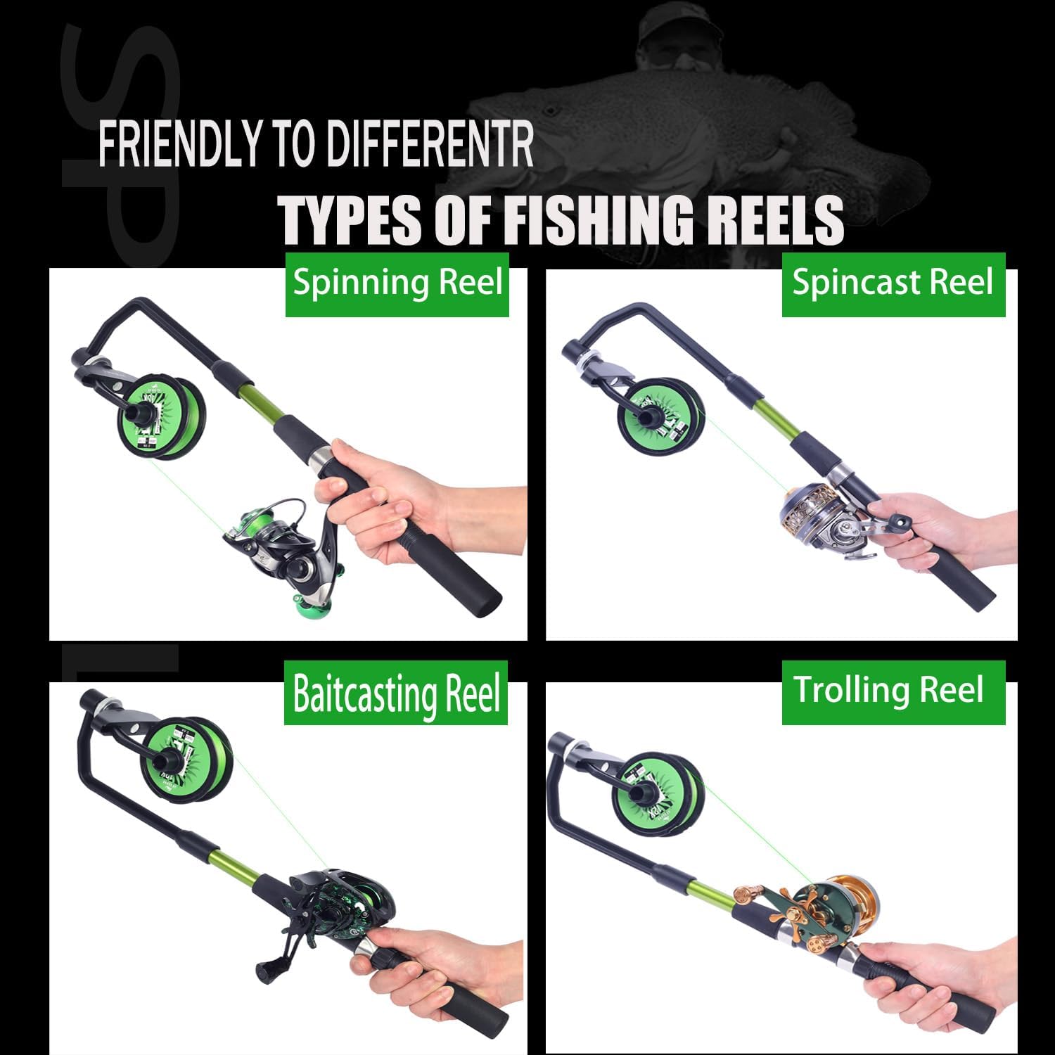 Fishing Line Spooler, Adjustab - مراجعة Spinning Reel وسعره